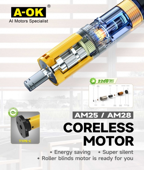 AM25 Coreless DC Tubular Motor